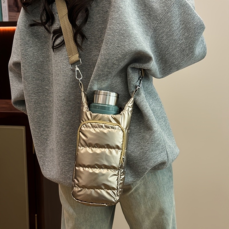 An Outdoor Water Bottle Holder, Water Bottle Bag, Bicycle Water Pouch, Casual Single-shoulder Bag, Sports Crossbody Bag, Simple Small Square Bag